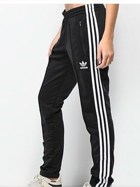 adidas Black Jogger Pants with White Triple Stripes